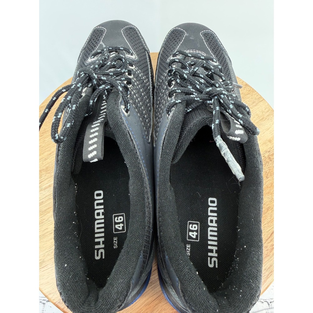 Shimano SH-MT33L Mens Mountain Bike Shoes Black Blue SPD EU 46 US 11.2 MTB - Picture 10 of 13